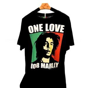 Bob Marley "Jamaica Collection" *Vintage.2011*  One Love T-Shirt Black/Multi  XL